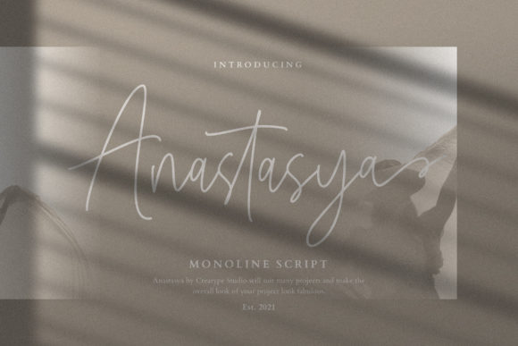 Anastasya Script Font for Elegant Branding & Wedding Design