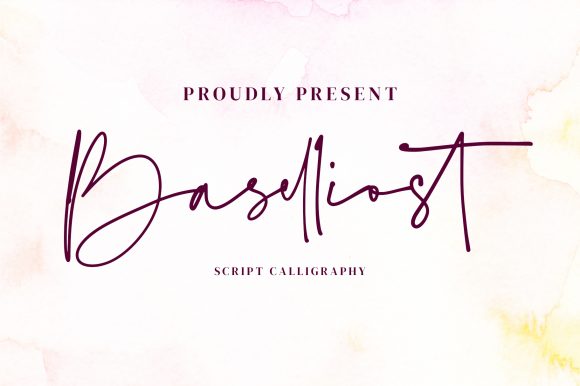 Baselliost Handwritten Script Font for Elegant Craft & Printables