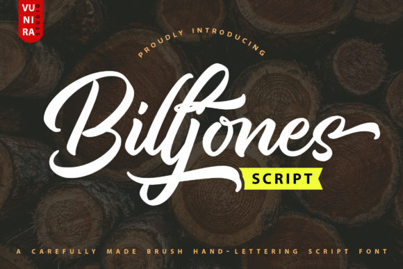 Billjones Brush Hand-Lettering Script Font for Handmade Charm