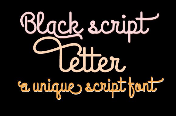 Black Script Letter Font for Elegant Digital Branding