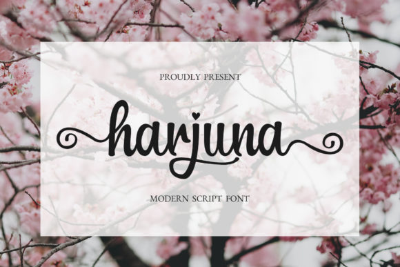 Harjuna Script: A Romantic Script Handwritten Font for Small Business Branding