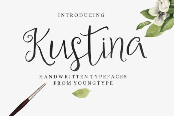 Kustina Script: A Playful Script Handwritten Font for Editorial Design