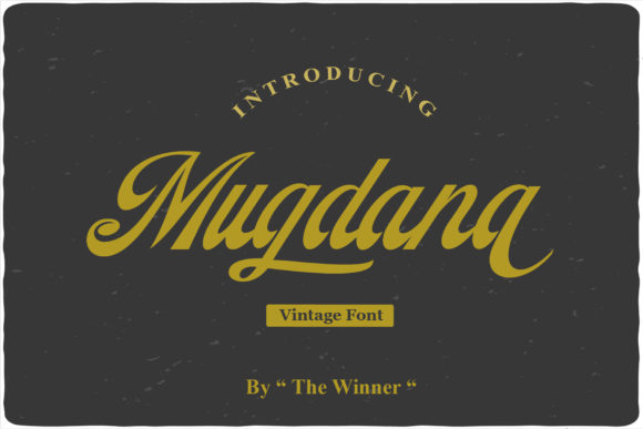 Mugdana Script Handwritten Font for Elegant Craft Projects
