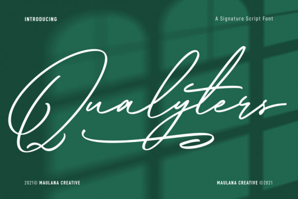 Qualyters Script: A Signature Script Font for Real Small Business Branding