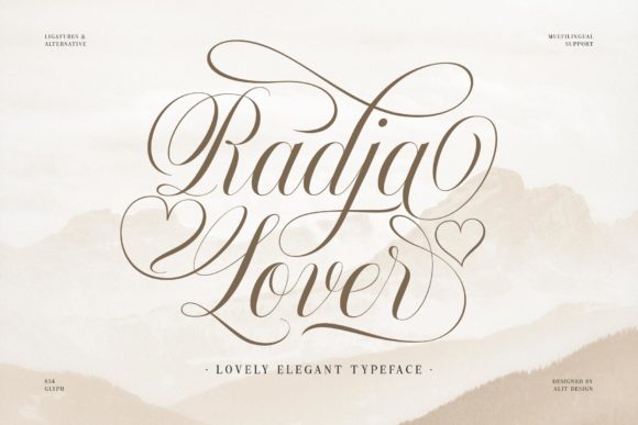 Radja Lover Script: A Romantic Script Handwritten Font for Digital Campaigns