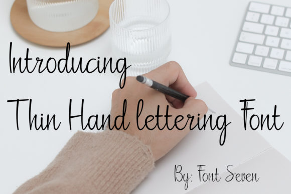 Thin Hand-lettering Script Font for Elegant Handmade Designs